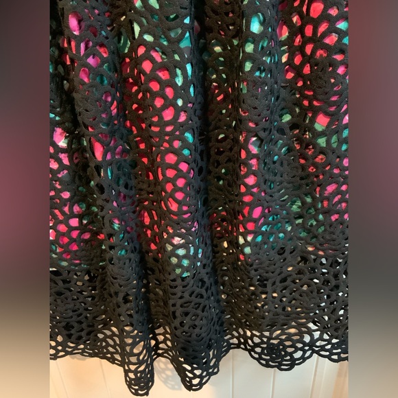 Anthropologie Wolven Black Lace Overlay Dress with Pockets Women’s Size 8 - Picture 9 of 13